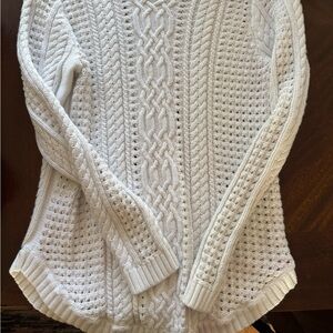 JEANNE PIERRE Cream Cable Knit Sweater
